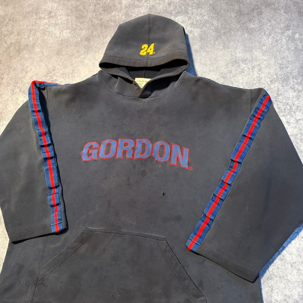 Chase Authentics Black 'Gordon' Hoodie with Red & Blue Trim